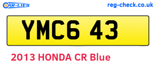 YMC643 are the vehicle registration plates.