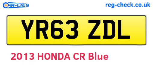 YR63ZDL are the vehicle registration plates.
