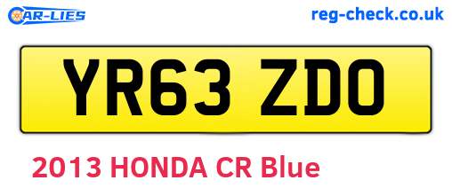 YR63ZDO are the vehicle registration plates.