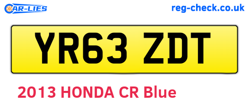 YR63ZDT are the vehicle registration plates.
