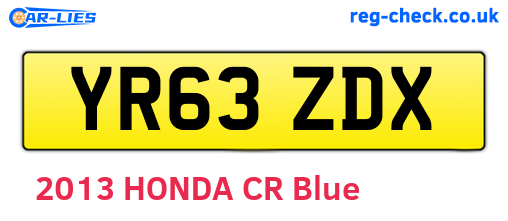 YR63ZDX are the vehicle registration plates.