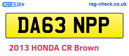 DA63NPP are the vehicle registration plates.