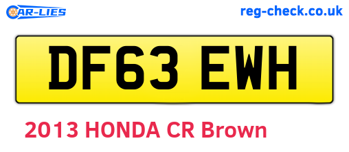 DF63EWH are the vehicle registration plates.