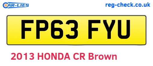 FP63FYU are the vehicle registration plates.