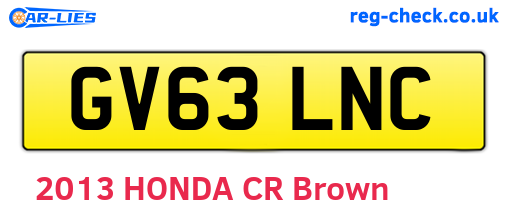 GV63LNC are the vehicle registration plates.