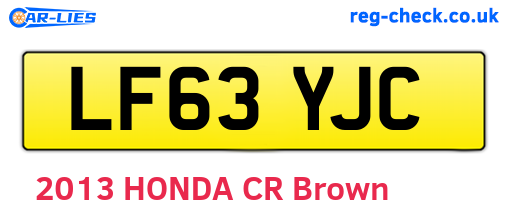 LF63YJC are the vehicle registration plates.