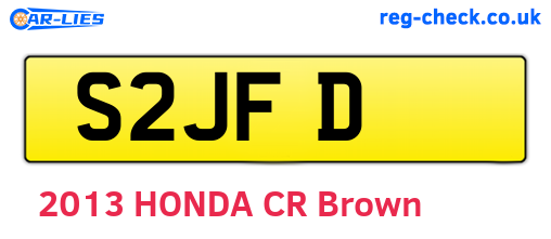 S2JFD are the vehicle registration plates.