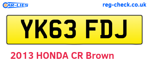 YK63FDJ are the vehicle registration plates.
