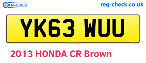 YK63WUU are the vehicle registration plates.