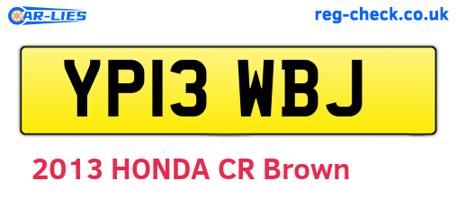 YP13WBJ are the vehicle registration plates.