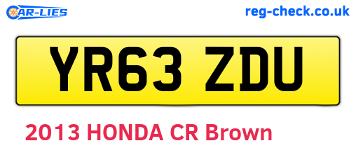 YR63ZDU are the vehicle registration plates.