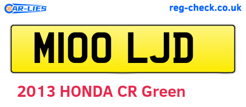 M100LJD are the vehicle registration plates.