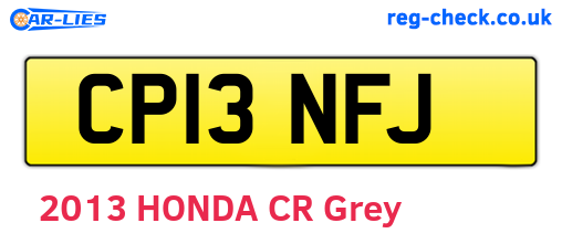 CP13NFJ are the vehicle registration plates.