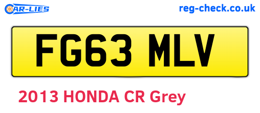FG63MLV are the vehicle registration plates.