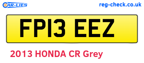 FP13EEZ are the vehicle registration plates.