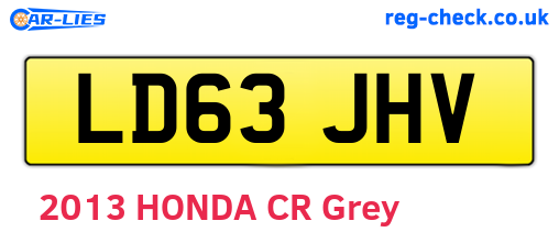 LD63JHV are the vehicle registration plates.