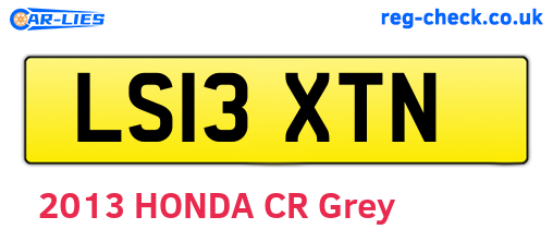 LS13XTN are the vehicle registration plates.