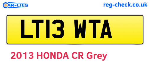 LT13WTA are the vehicle registration plates.
