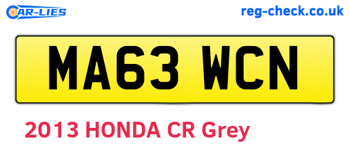 MA63WCN are the vehicle registration plates.
