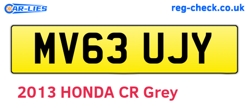 MV63UJY are the vehicle registration plates.