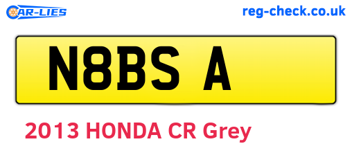 N8BSA are the vehicle registration plates.