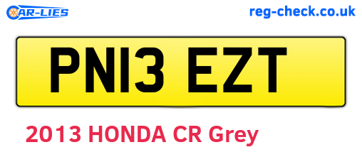 PN13EZT are the vehicle registration plates.