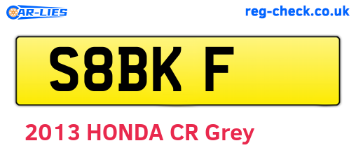 S8BKF are the vehicle registration plates.