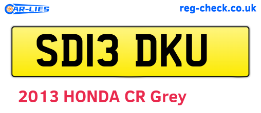 SD13DKU are the vehicle registration plates.