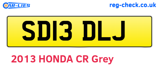 SD13DLJ are the vehicle registration plates.