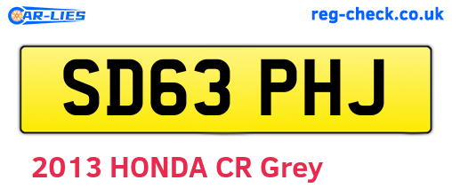 SD63PHJ are the vehicle registration plates.