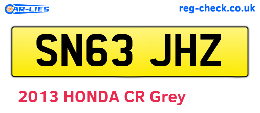 SN63JHZ are the vehicle registration plates.