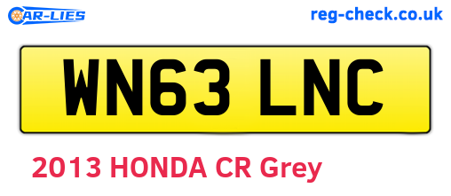 WN63LNC are the vehicle registration plates.
