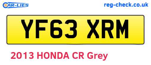 YF63XRM are the vehicle registration plates.