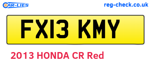 FX13KMY are the vehicle registration plates.