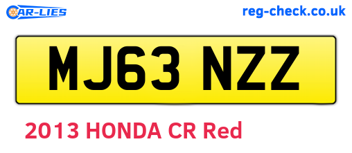 MJ63NZZ are the vehicle registration plates.
