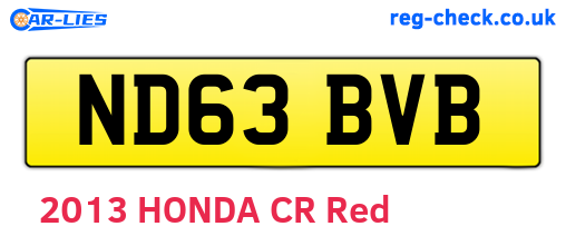 ND63BVB are the vehicle registration plates.
