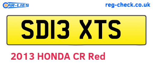 SD13XTS are the vehicle registration plates.