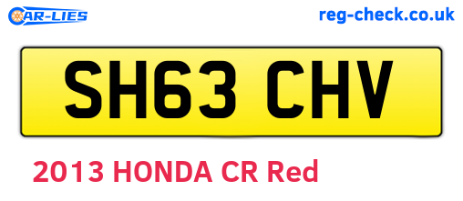 SH63CHV are the vehicle registration plates.
