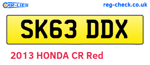 SK63DDX are the vehicle registration plates.