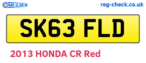 SK63FLD are the vehicle registration plates.