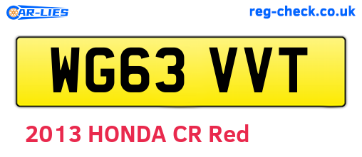 WG63VVT are the vehicle registration plates.