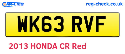 WK63RVF are the vehicle registration plates.