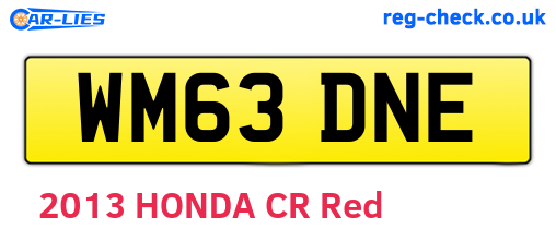 WM63DNE are the vehicle registration plates.