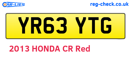 YR63YTG are the vehicle registration plates.