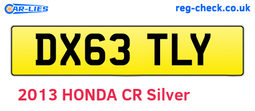 DX63TLY are the vehicle registration plates.