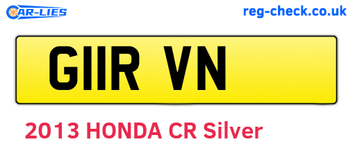 G11RVN are the vehicle registration plates.