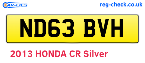 ND63BVH are the vehicle registration plates.