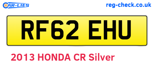 RF62EHU are the vehicle registration plates.