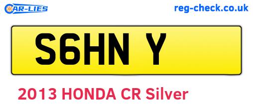 S6HNY are the vehicle registration plates.