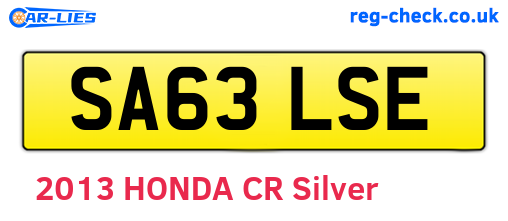 SA63LSE are the vehicle registration plates.